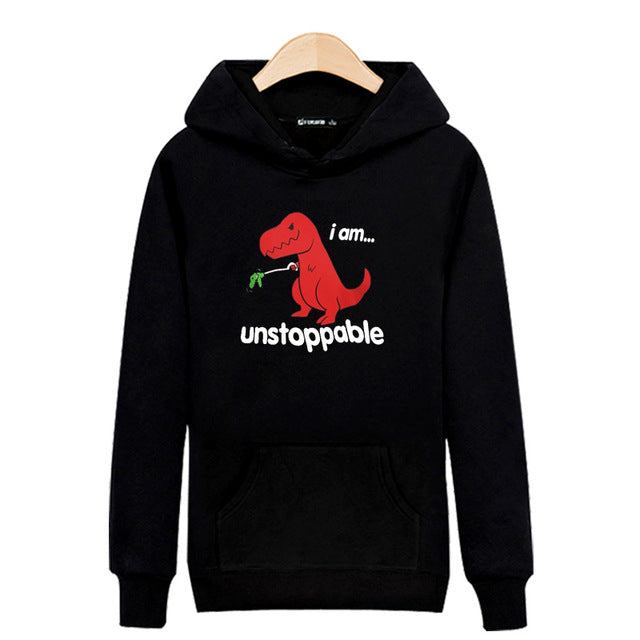 Unstoppable Red Dinosaur Hoodie