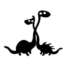 17cm*13.1cm Monsters Dinosaurs Decor Car-Styling Stickers Decals Black/Silver S3-6130