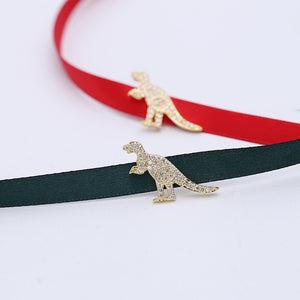 Satin Ribbon Dinosaur Choker Necklace *FREE ITEM