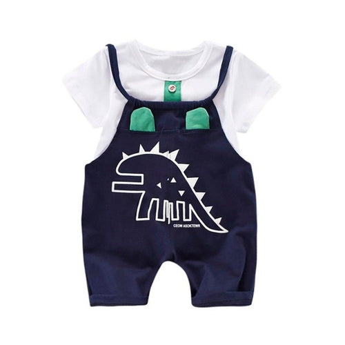 Spike T-Shirt & Romper Overalls 2 Piece Set