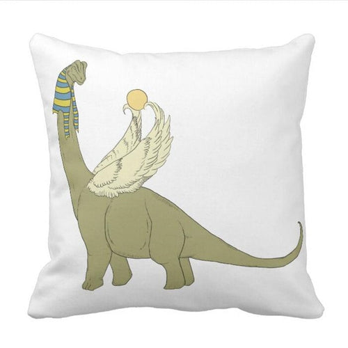 BrachioHorus  Dinosaur Throw Pillow Cover
