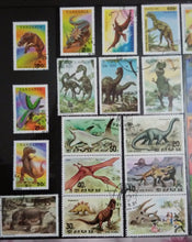 Prehistoric Dinosaur 50 Piece  Around The World Collectible Postage Stamps Collection