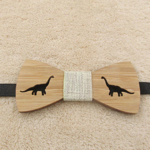 Children's Handmade Wooden Dapper Dinosaur Bow Tie