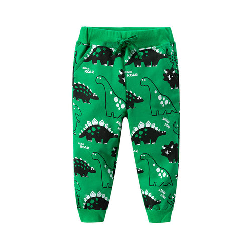 Jumping New Baby Boys Pants Kids Harem pants Autumn thick animal dinosaur Cotton Pants Children Trousers for boys long pants