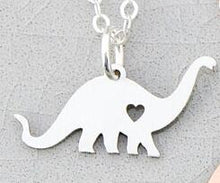 Personalized Custom Engraved Brontosaurus Dinosaur Charm Necklace