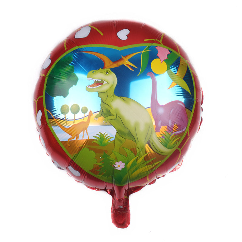 18nch round Dinosaur Aluminum Balloon Party Decoration Birthday Balloons