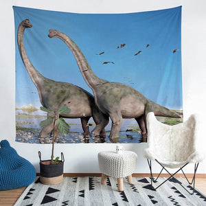 Brachiosaurus Dinosaur Tapestry Wall Hanging Throw  Blanket