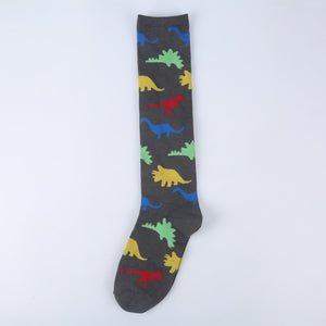 Knee High Rainbow Dinosaur Womens Knee Socks