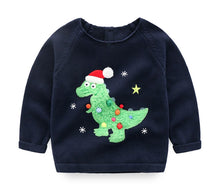 Tyrannosaurus Claus Tree Knit Christmas Sweater