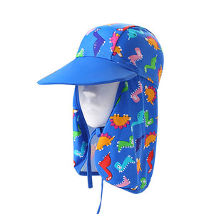 Childrens  UPF 50+ UV Protection Outdoor Beach Sun Hat Neck Ear Cover Flap Cap