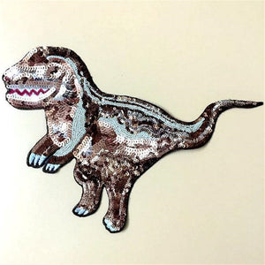 28cm Sequins T-Rex Dinosaur Patch