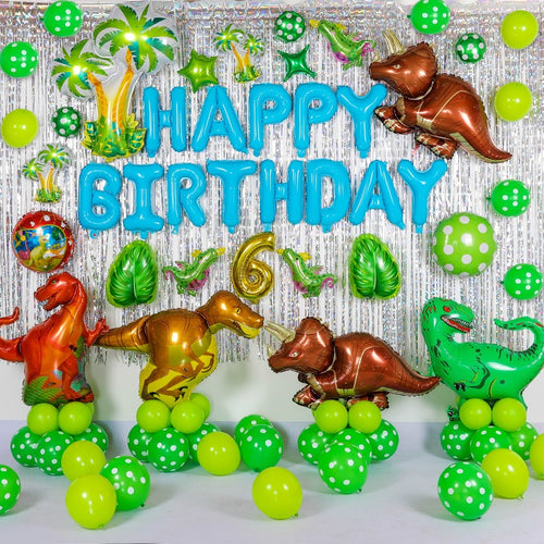 50 Piece Large Mylar Dinosaur Balloons