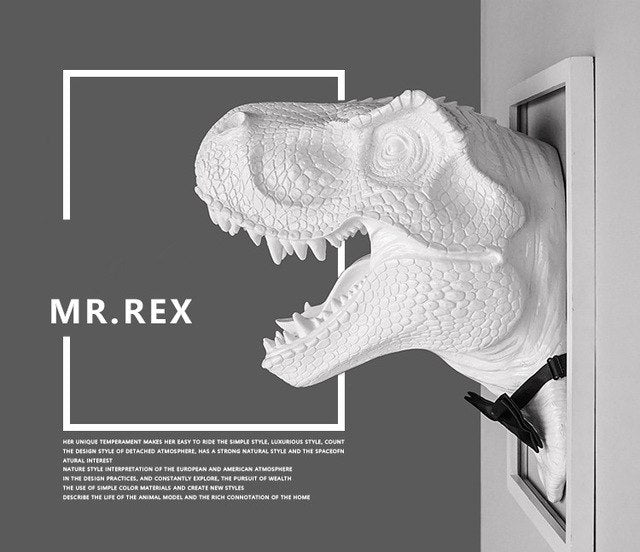 It's A Jurassic World After all Resin Sir Dinosaur Trophy Head T-Rex Or Triceratops