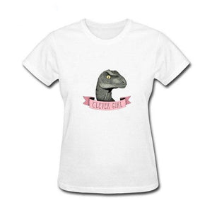 Clever Girl Jurassic Velociraptor Cotton T-Shirt 10 Color Options