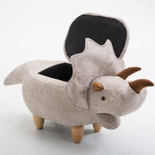 Triceratops Vegan Leather Foot Stool Ottoman Available With Or Without Storage Multiple Color Options