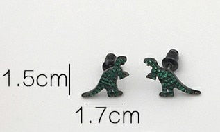 Highest Grade Zircon Asymmetric Dinosaur Earrings 3 styles