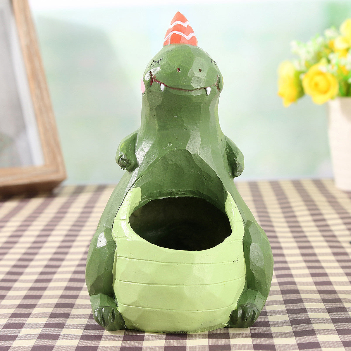 dinosaur planter succulent Happy Dinosaur Plant Pot Flower Succulent Flowerpot