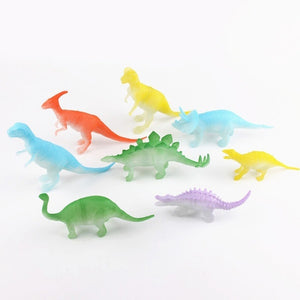 16 Piece Glow In The Dark Dinosaur Figures Toy Set
