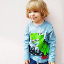 Dinosaur City Skate Cotton Long Sleeve Shirt