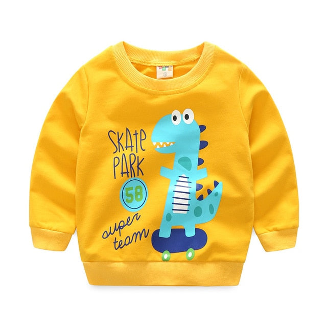Cotton Skate Park Dinosaur Sweatshirt