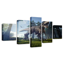 5 Panel T-Rex Canvas Posters And Prints