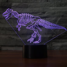 LED Touch Button USB 7 Colors Changing 3D Dinosaur Fossil Night Light Table Lamp