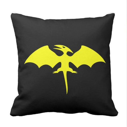 Yellow Dragon Throw Pillow Case Cover