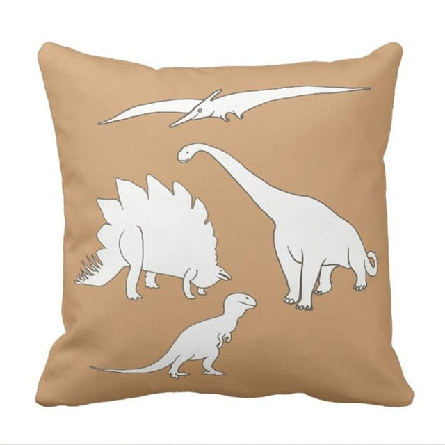 Dinosaur Squad Throw Pillow Case Cover