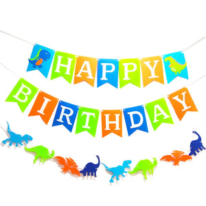 Happy Birthday Dinosaurs On Parade Banner