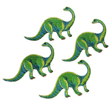 4 Piece  DIY Dinosaur Applique Embroidered Iron On Patches
