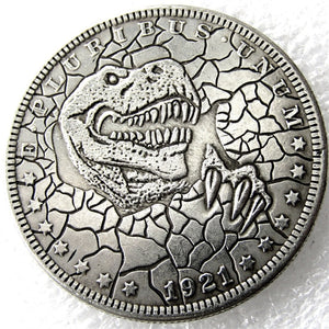 Morgan Dollar Dinosaur Collectible Pressed Coin