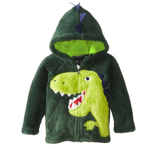 Chenille Velvet Happysaurus Rex Dinosaur Fleece Jacket