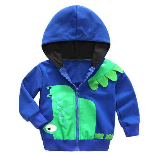 Dinosaur Zip Up Hooded Sweat Shirt