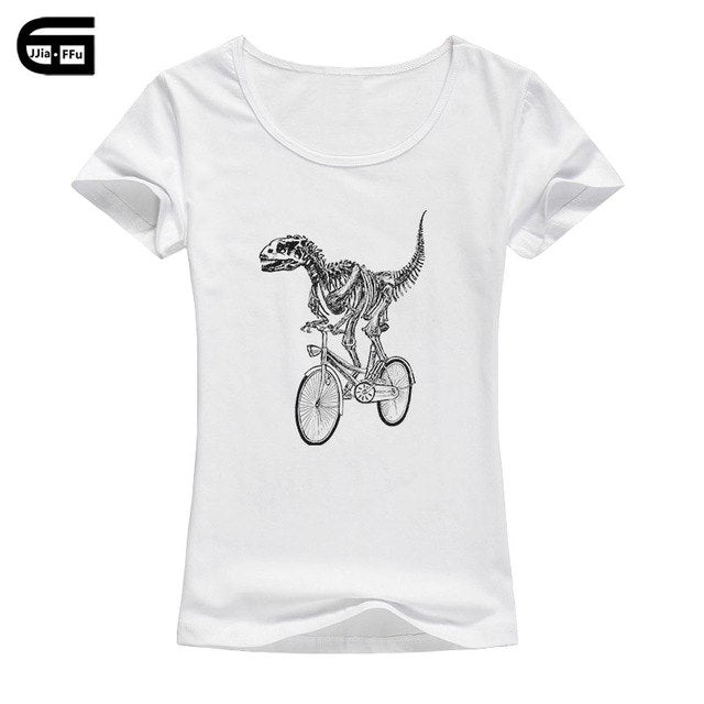 Pastel Jurassic Cycle Dinosaur Graphic T-Shirt 7 Color Options