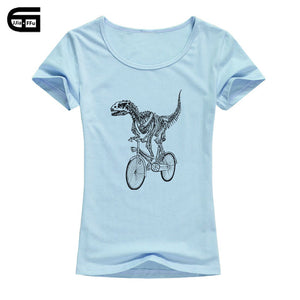 Pastel Jurassic Cycle Dinosaur Graphic T-Shirt 7 Color Options