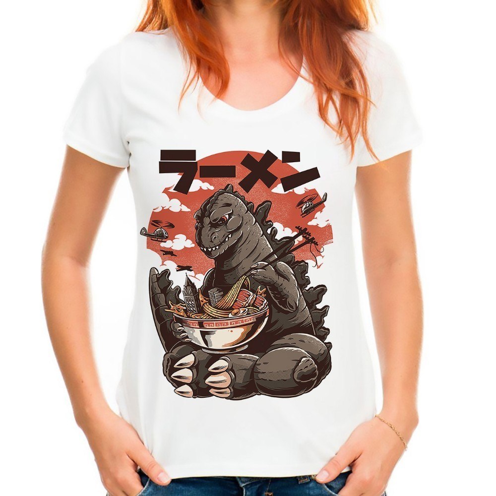 Godzilla, He's Just Like Us, He Craves Ramen T-Shirt
