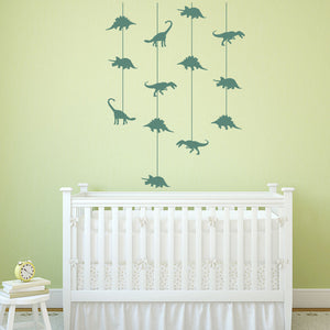 Dinosaur Mobile Vinyl Wall Stickers Decal Multiple Color Options