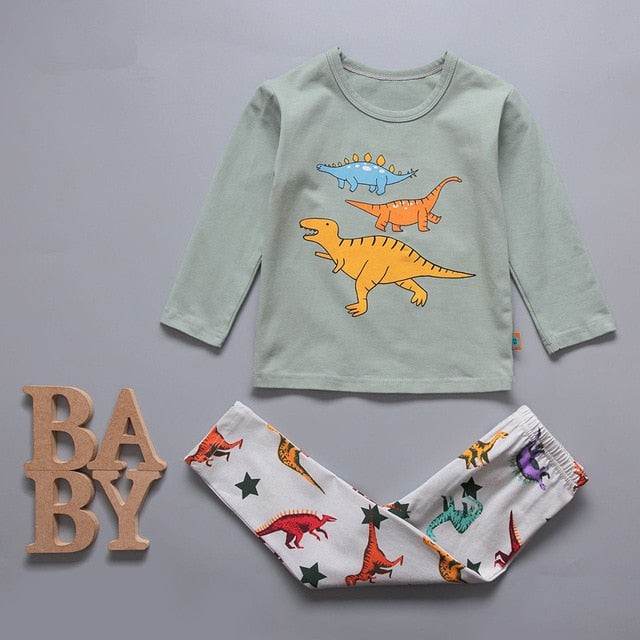 2 Piece Dinosaur Pajama Sets