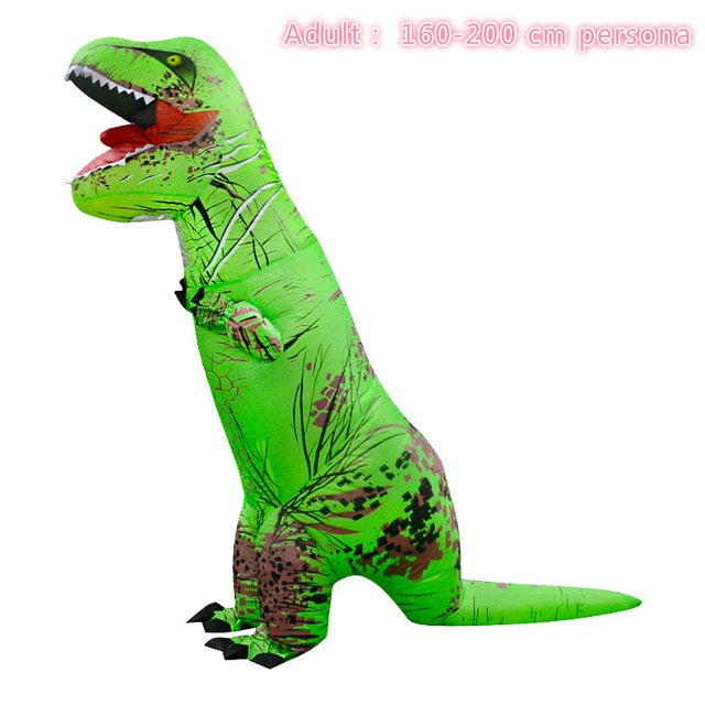 Adult Inflatable Green T-Rex Dinosaur Cosplay Halloween Costume