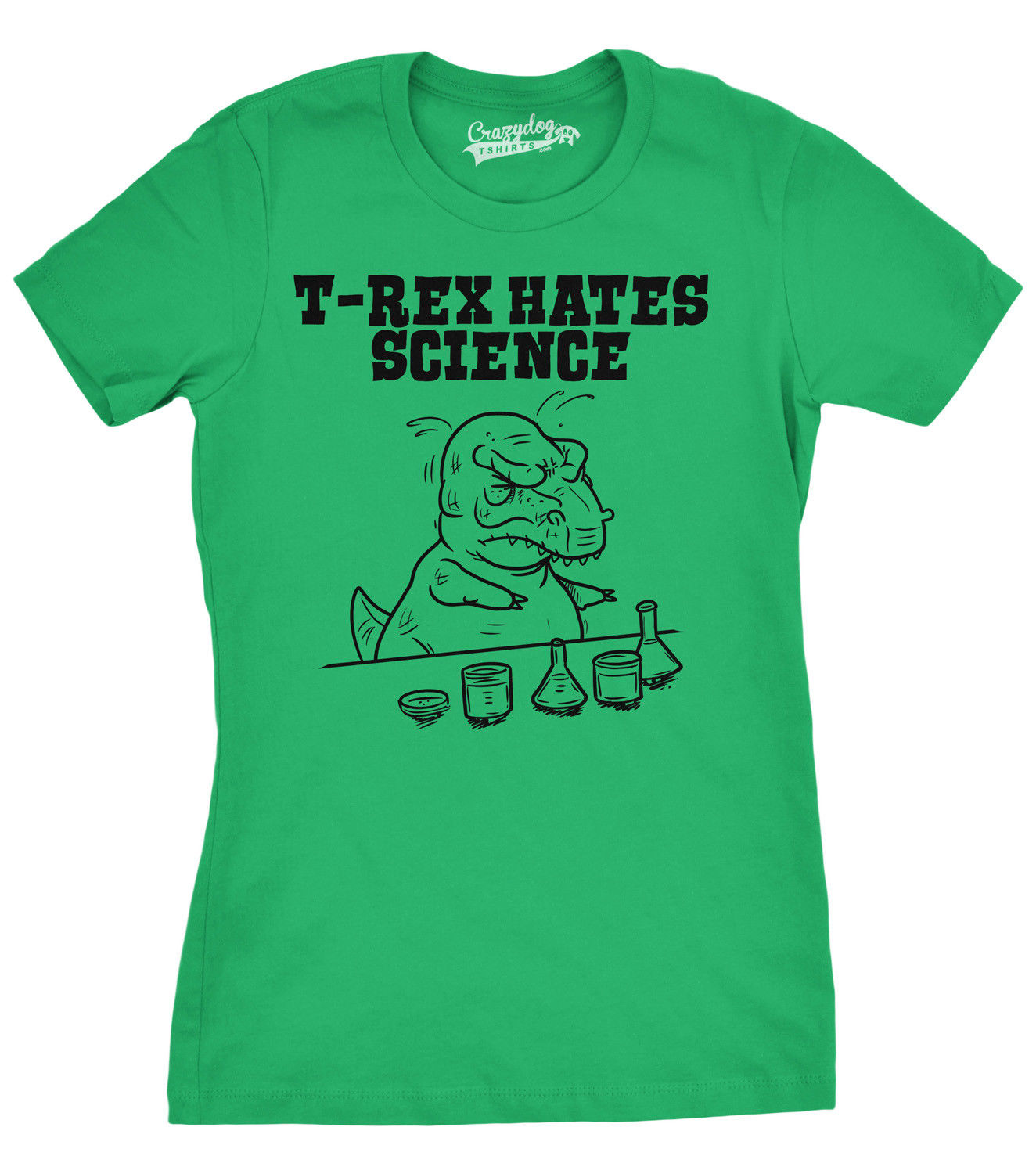 Hates Science T-Rex Hates Science Cotton T-shirt 5 Color Options