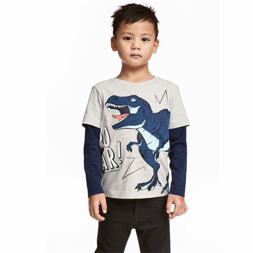 Roar!  Rex Long Sleeve Grunge T-Shirt