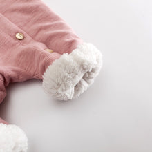 Baby Cotton Hooded Dinosaur Fleece Lined Romper