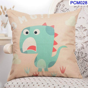 Dinosaur Cotton Linen Throw Pillow Covers