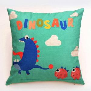 Dinosaur Cotton Linen Throw Pillow Covers