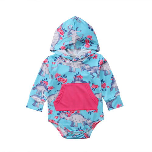Baby Long Sleeve Hooded Cotton Romper