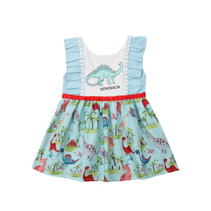 Baby Ruffled Princess Dinosaur Jumper Dress