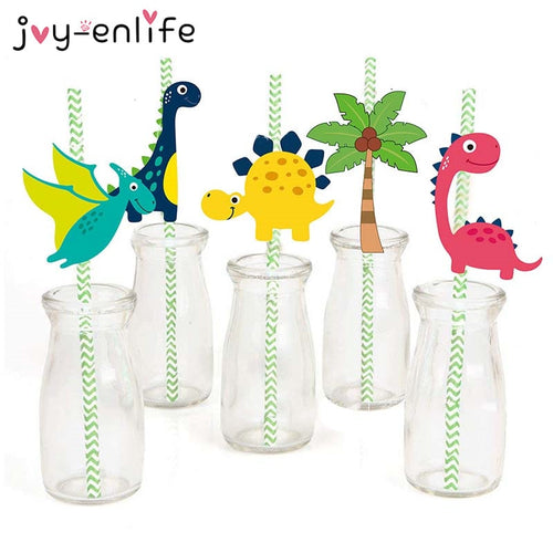 36 Piece Dinosaur Party Paper Environmentally Friendly Straws