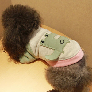 Dog Cat Dinosaur Pattern Hoodie Sweatshirt Pet Clothes