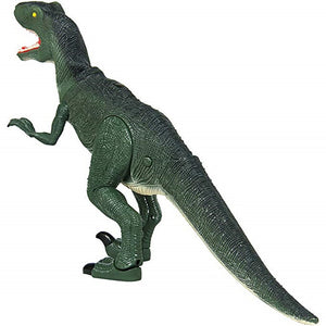 Remote Control Walking Velociraptor Dinosaur Toy Model With Light Up  Eyes And Sound
