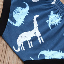 Cotton Baby Dinosaur Hooded Tank Top + Shorts 2 Piece Set